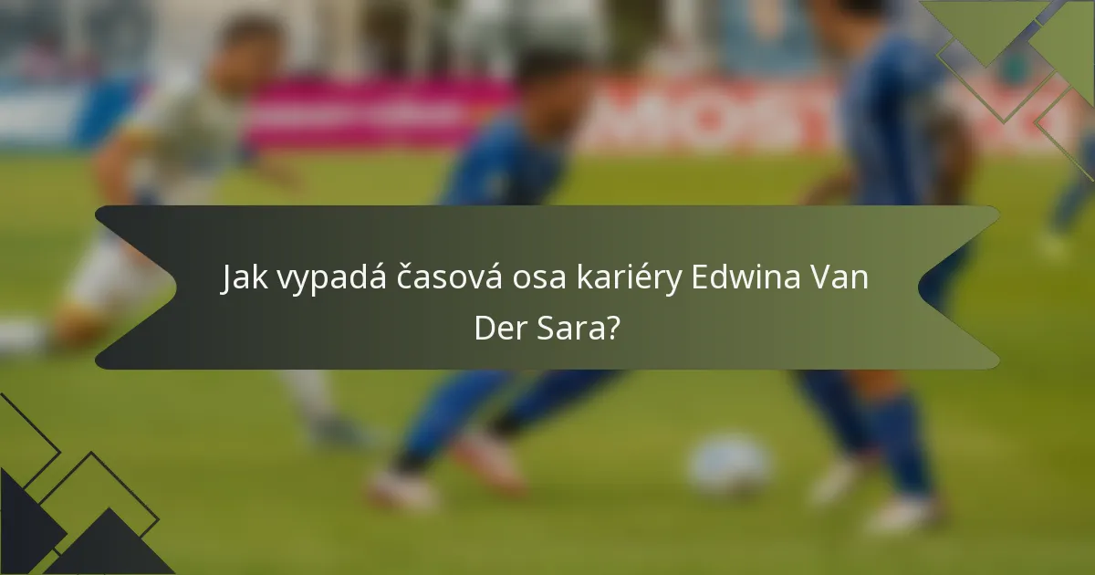 Jak vypadá časová osa kariéry Edwina Van Der Sara?
