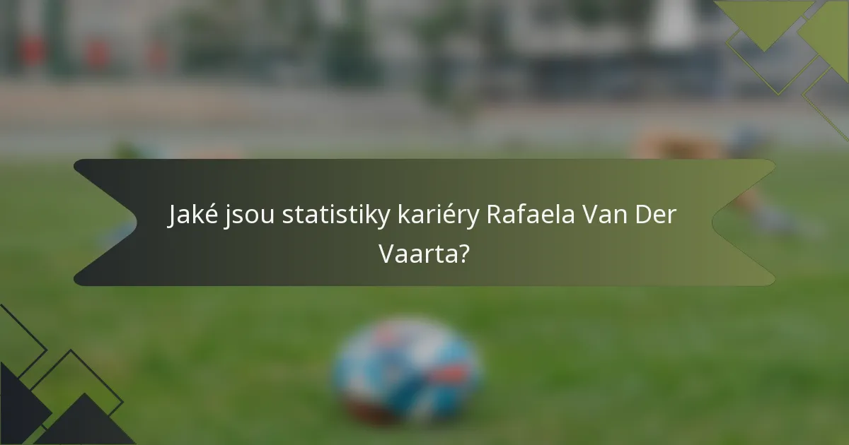 Jaké jsou statistiky kariéry Rafaela Van Der Vaarta?